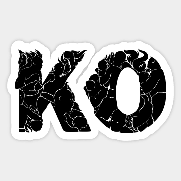 knock out KO Sticker by Harsimran_sain